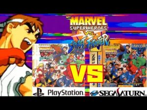 【CAPCOM】マーヴル VS. ストリートファイター セガサターン版 PS版 比較(MARVEL VS. STREET FIGHTER SS VS PS Comparison)