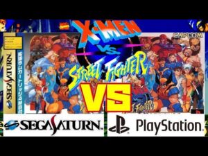 【CAPCOM】エックスメン VS. ストリートファイター セガサターン版 PS版 比較(X-MEN VS. STREET FIGHTER SS VS PS Comparison)