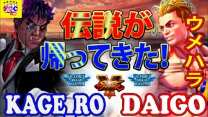 ストリートファイター５💥 Kage Ro「影ナル者」対 ウメハラ「ルーク」伝説が帰ってきた！｜  Kage Ro 「Kage」 vs Daigo「luke」💥Street Fighter V🤜FGC🤛