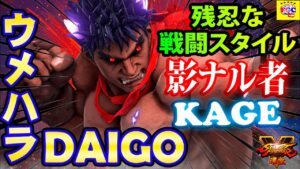 ストリートファイター５💥ウメハラ「影ナル者」残忍な戦闘スタイル｜Daigo「Kage」💥Street Fighter V 🤜FGC🤛