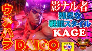 ストリートファイター５💥ウメハラ「影ナル者」残忍な戦闘スタイル｜Daigo「Kage」💥Street Fighter V 🤜FGC🤛