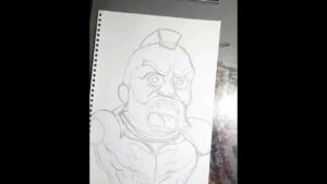 【イラスト】ストリートファイターのザンギエフを描いてみた