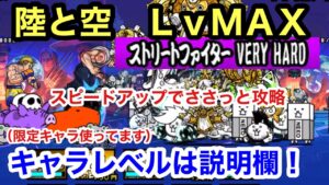 にゃんこ 陸と空 Lv MAX very hard ストリートファイター にゃんこ大戦争 ユーザーランク20862 キャラレベルは説明欄に