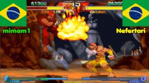 Street Fighter Alpha 2 ➤ mimam1 (Brazil) vs Nefertari (Brazil) sfa2