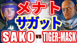 ストリートファイター5【SAKO (メナト) VS TIGER-MASK (サガット)】SAKO (MENAT) VS TIGER-MASK (SAGAT) SFV スト5