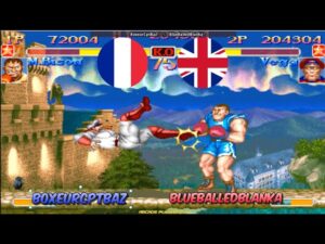 Super Street Fighter 2 Turbo ➤ BoxeurCptBaz (France) vs BlueBalledBlanka (UK) スーパーストリートファイターII X