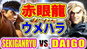 ストリートファイター6【赤眼龍 (リュウ) VS ウメハラ (ケン)】SEKIGANRYU (RYU) VS DAIGO (KEN) SFVI スト6